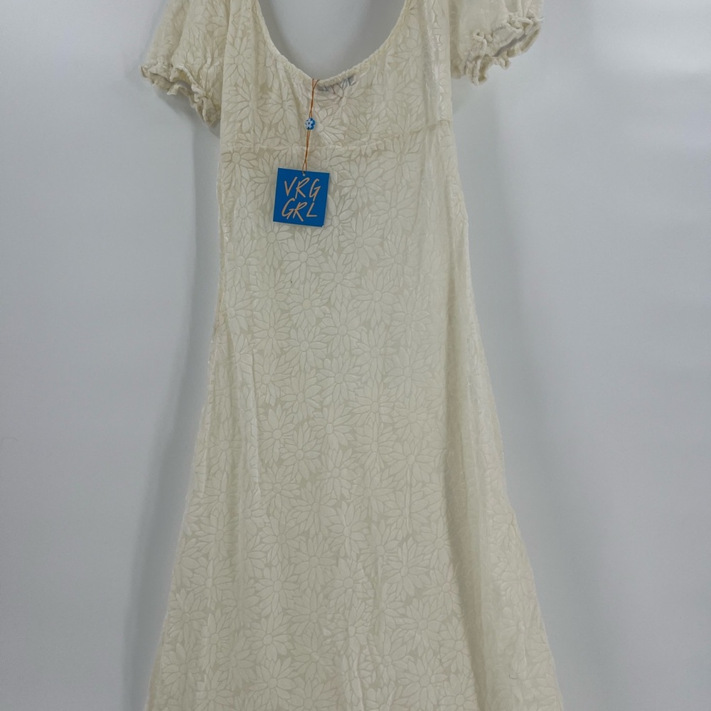 Sheer Cream Maxi Dress VRG GRL - Picture 10 of 16